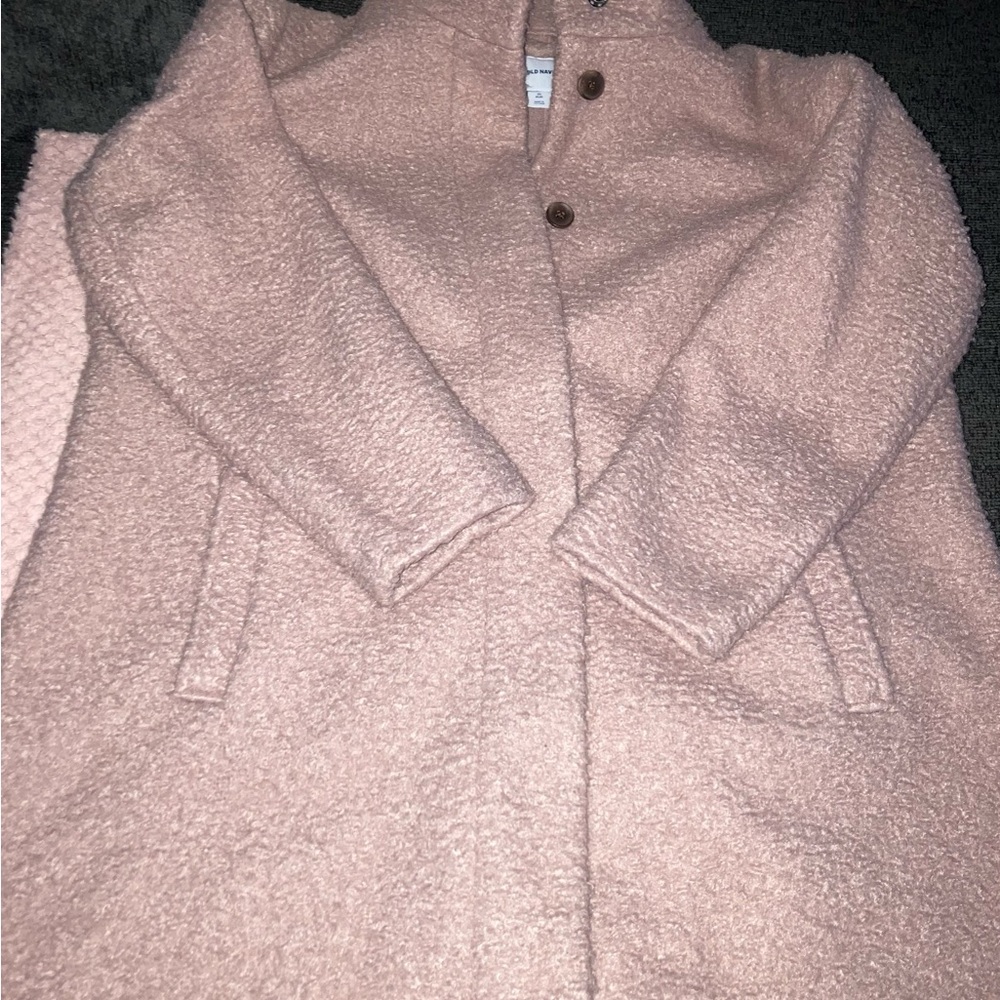 OLD NAVY Womens Bouclé Funnel-Neck Plus-Size Coat~EUC